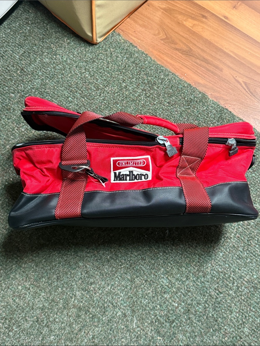 Vintage Marlboro Unlimited Cooler Pack Duffle Bag Adventure Gear Insulated